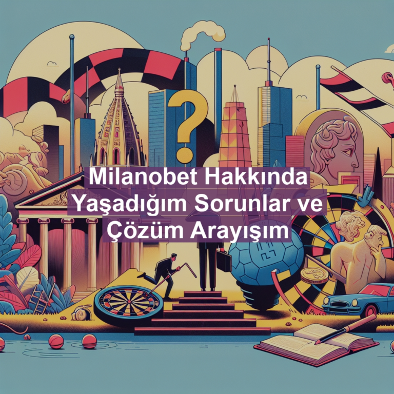 Milanobet Hakkında Yaşadığım Sorunlar ve Çözüm Arayışım